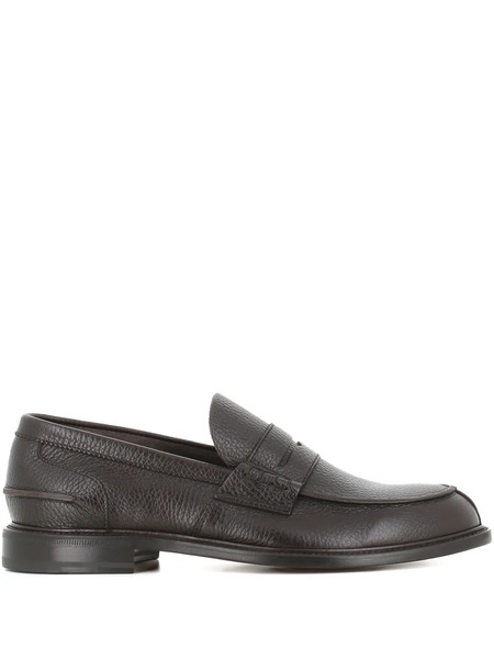  Tassinari Textured Leather Loafers - Brown 