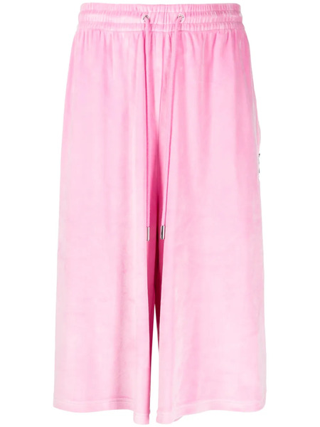  Team Wang Design Brushed-effect Drawstring Bermuda Shorts - Pink 