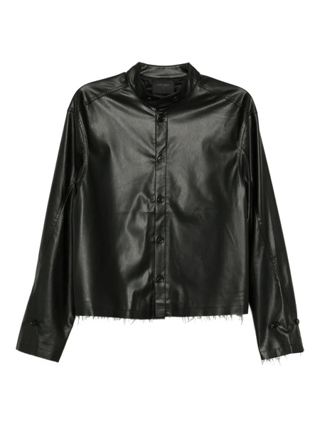  Team Wang Design Raw-edge Shirt - Black 