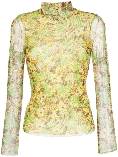  Ted Baker Lennix Floral-print Top - Yellow 