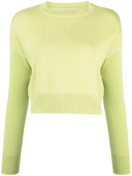  Teddy Cashmere Genova Cropped Cashmere Jumper - Green 