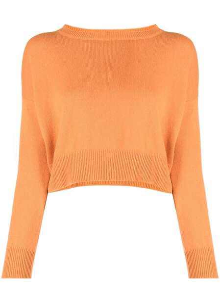  Teddy Cashmere Genova Cropped Cashmere Jumper - Orange 