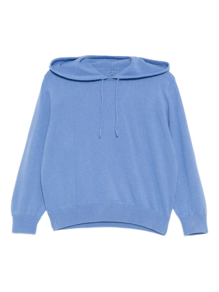  Teddy Cashmere Logo-embroidered Hoodie - Blue 