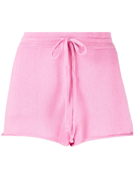  Teddy Cashmere Portofino Drawstring Cashmere Shorts - Pink 