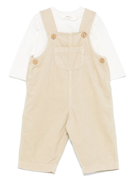  Teddy & Minou Corduroy Dungaree Set - Neutrals 