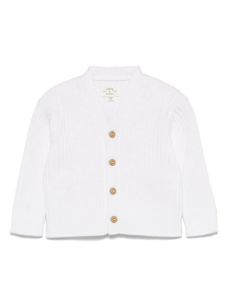  Teddy & Minou Cotton Cardigan - White 