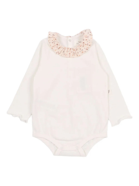  Teddy & Minou Floral-frill Bodysuit - Pink 