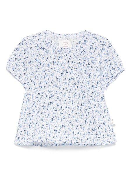  Teddy & Minou Floral-print Blouse - Blue 