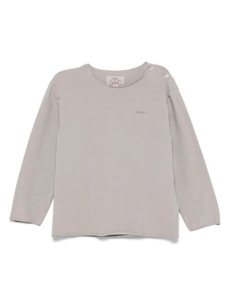  Teddy & Minou Logo-embroidered T-shirt - Grey 