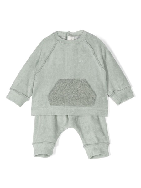  Teddy & Minou Logo-embroidered Trousers Set - Green 