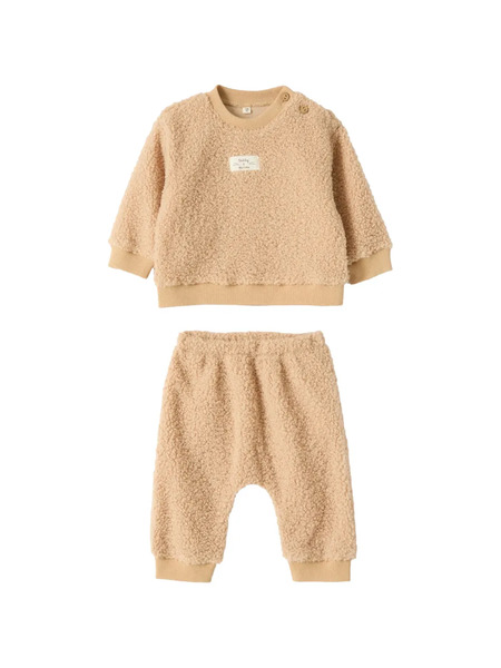  Teddy & Minou Logo-patch Trousers Set - Neutrals 