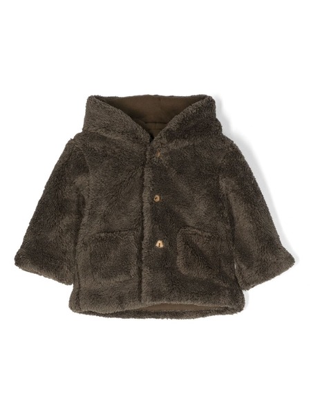  Teddy & Minou Long-sleeve Faux Fur Coat - Green 