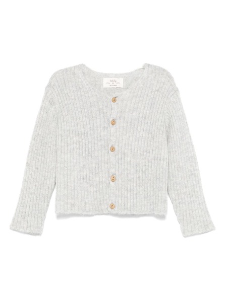  Teddy & Minou Ribbed-knit Cardigan - Grey 