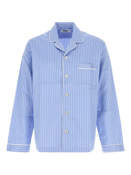  Tekla Embroidered Striped Shirt - Blue 