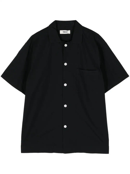  Tekla Plain Organic-cotton Shirt - Black 
