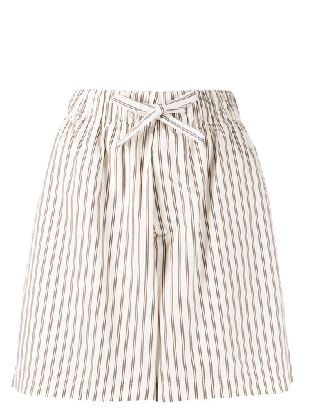  Tekla Stripe-print Pyjama Shorts - White 