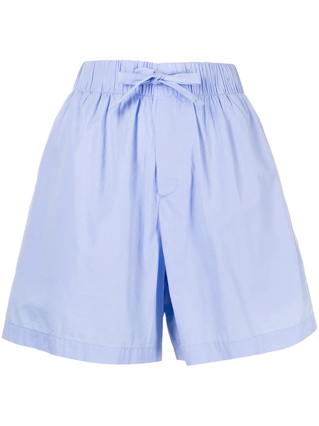  Tekla Wide-leg Poplin Pyjama Shorts - Black 