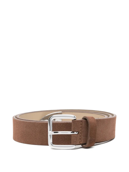  Tela D. Rock Suede Buckle Belt - Brown 