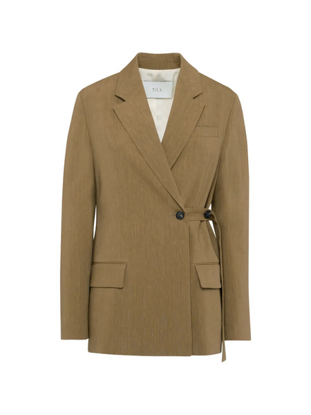  Tela Double-breasted Wrap Blazer - Green 