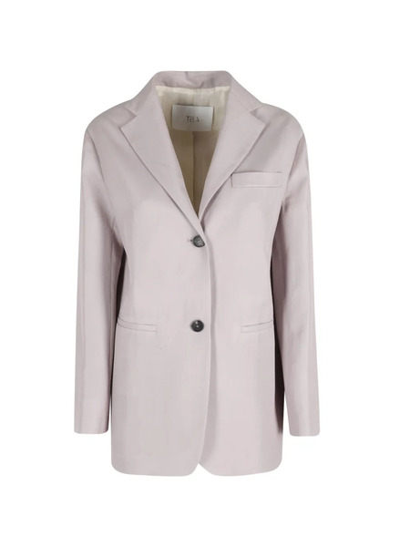  Tela Matita Long-sleeve Pocket Blazer - Purple 