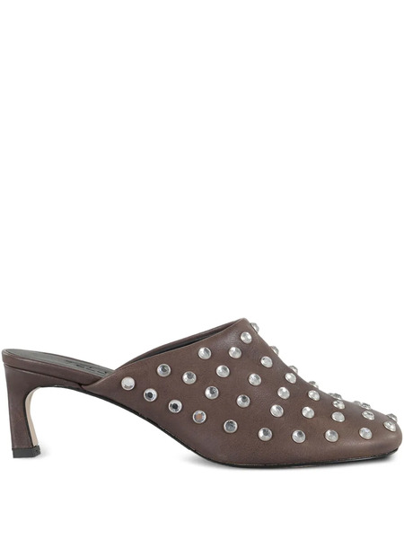  Tela 50mm Crystal-embellishment Mules - Brown 