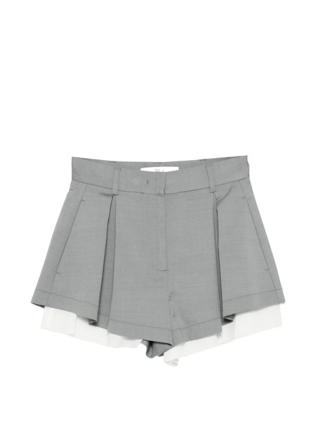 Tela Pleated Layered Shorts - Grey 