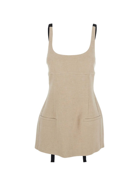  Tela Pocket Straps Dress - Neutrals 