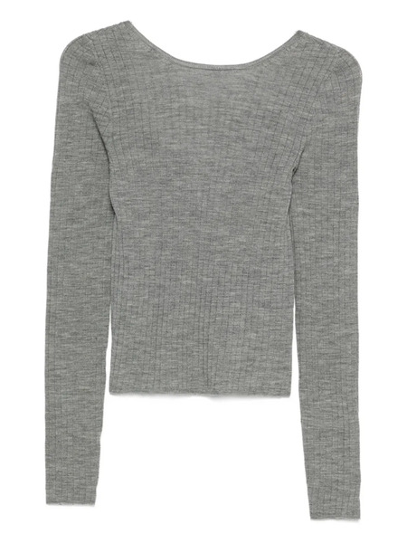  Tela Scoop-back Sweater - Grey 