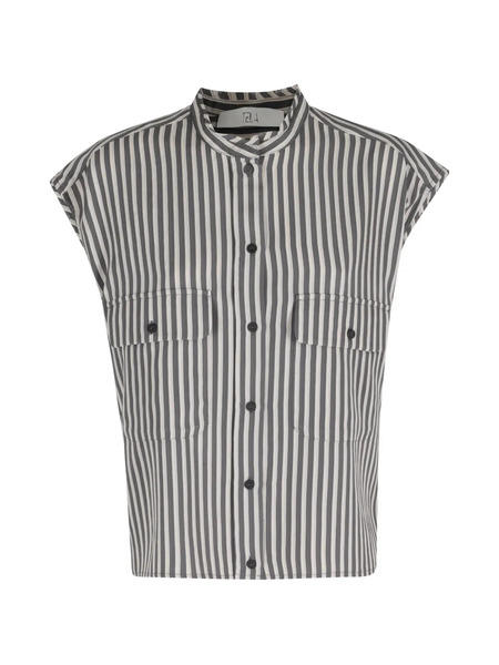  Tela Striped Pocket Shirt - Grey 