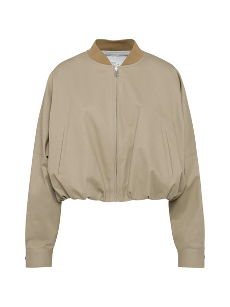  Tela Zip-fastening Bomber Jacket - Neutrals 