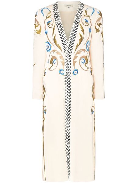 Temperley London Alessia Embroidered Coat - Neutrals 