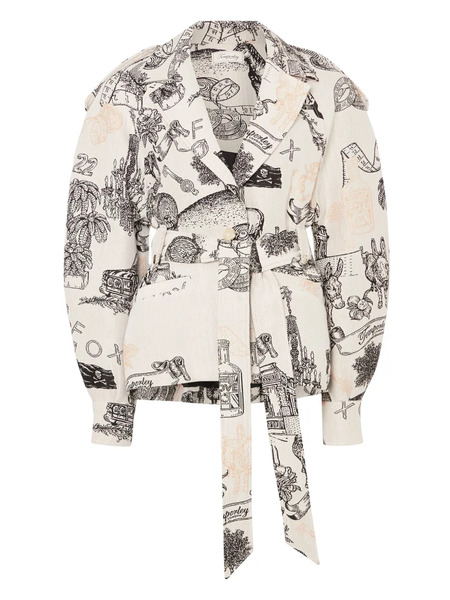  Temperley London Belted Jacket - White 