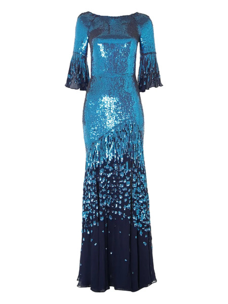  Temperley London Celestial Sequin-embellished Evening Dress - Blue 