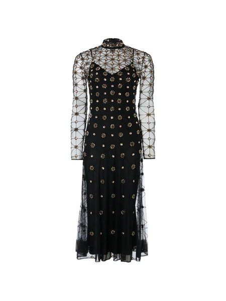  Temperley London Crystals-embellished Midi Dress - Black 