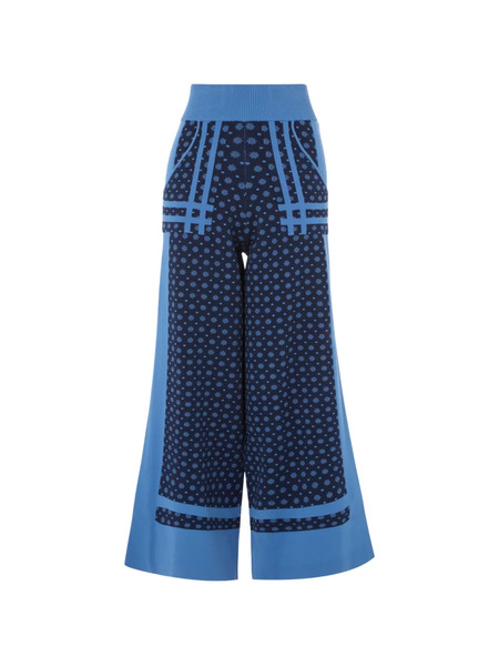  Temperley London Ditzie Floral-print Trousers - Blue 