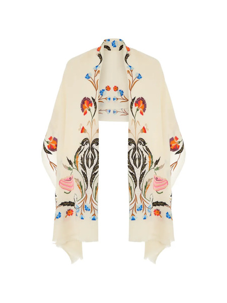  Temperley London Embroidered Scarf - Neutrals 