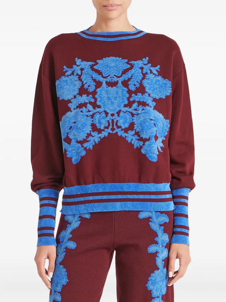  Temperley London Floral-embellishment Wool Sweater - Red 