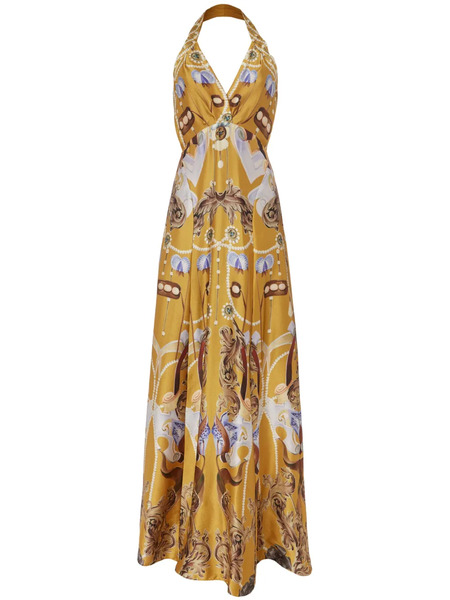  Temperley London Graphic-print Maxi Dress - Yellow 