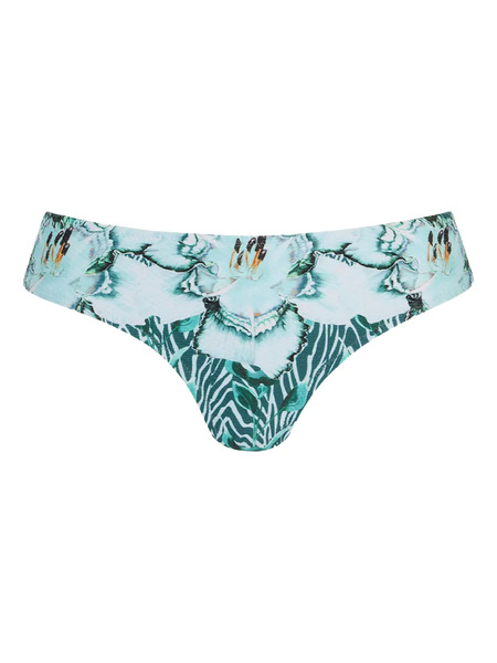  Temperley London Liana Floral-print Bikini Bottom - Blue 