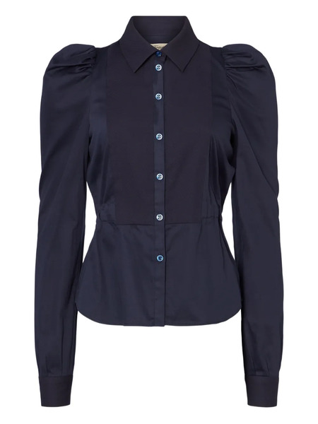  Temperley London Puff-sleeve Button-fastening Shirt - Blue 
