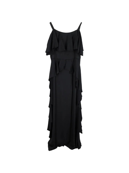  Temperley London Ruffled Off-shoulder Maxi Dress - Black 