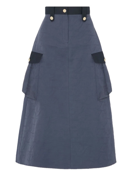  Temperley London Victory Button-detail Pocket Maxi Skirt - Blue 