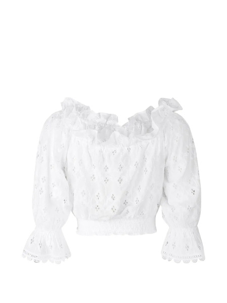 Temptation Positano Ruffled-detail Blouse - White 