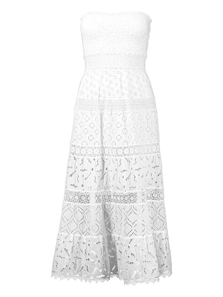  Temptation Positano Savio Eyelet-embroidered Dress - White 