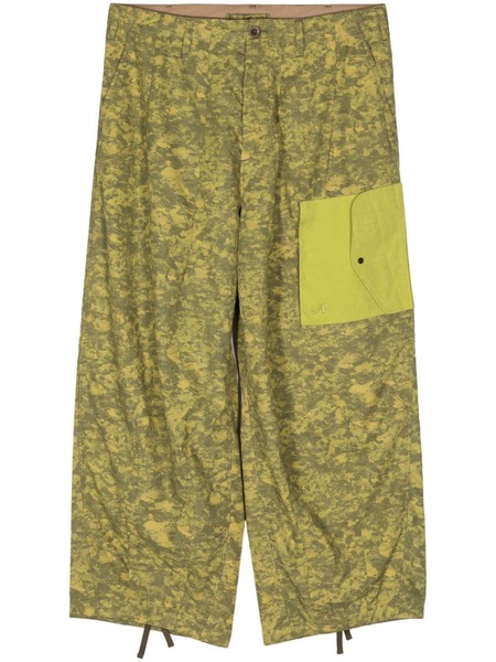  Ten C Camouflage-print Wide-leg Trousers - Green 