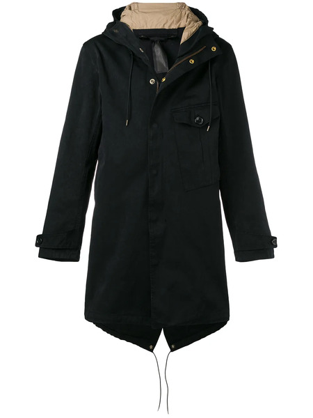  Ten C Hooded Parka Coat - Blue 