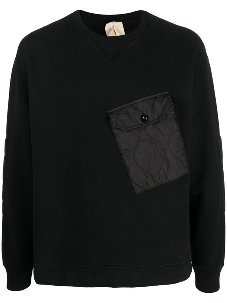  Ten C Logo-patch Cotton Sweatshirt - Black 
