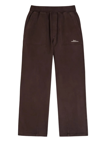  Ten C Patch-pocket Split Sweatpants - Brown 
