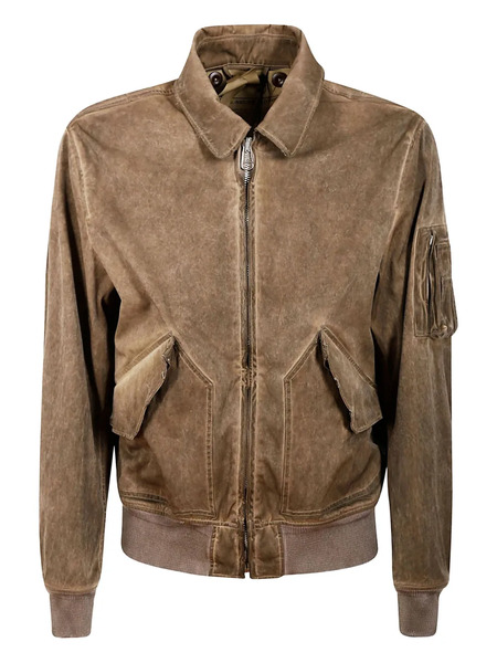  Ten C Zip-up Bomber Jacket - Brown 