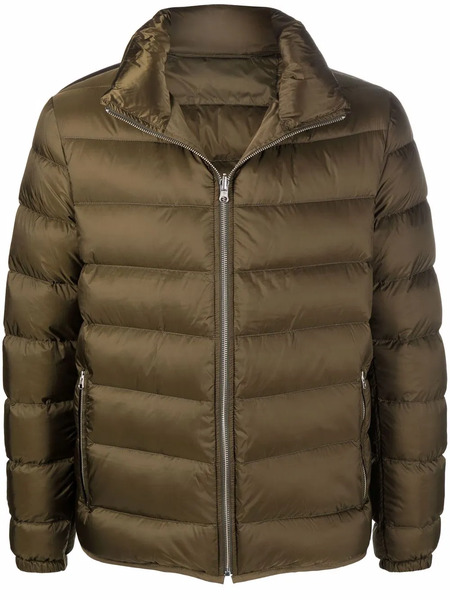  Ten C Zip-up Tonal Puffer Jacket - Green 